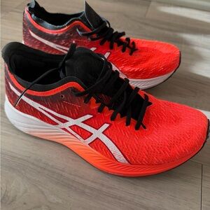ASICS Magic Speed Red Orange Running Shoes Size 7 Women's Minimal Tread
